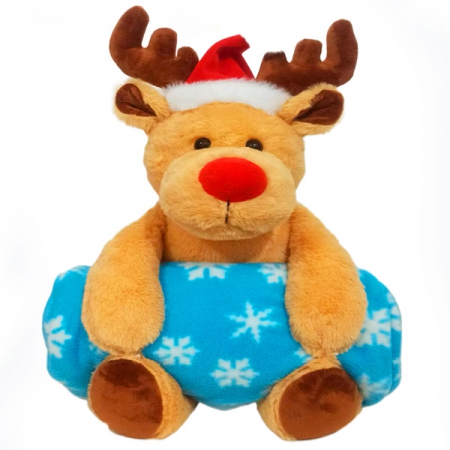 Новогодний подарок Олень Бемби (с пледом)