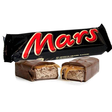 Новогодний подарок Шоколадный батончик Mars 50гр